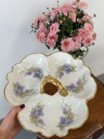 "Limoge" Porcelāna Trauks ar Trīs Nodalījumiem Uzkodām (5037)