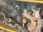 Ļoti Liela Izmēra Prints ar Stiklu, Zelta Krāsas Rāmī (3216) - Image 9