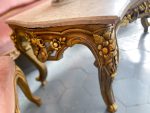 Gold Coffee Table with Marble Top, Medium Size, Very Heavy (3140) - Image 11