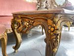 Gold Coffee Table with Marble Top, Medium Size, Very Heavy (3140) - Image 10