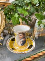 Ekskluzīva Porcelāna Krūzīte un Šķīvītis ar Napoleona Portretu — Ampīra stilā, (antique porcelain cup with napoleon portrait — Empire Style) (3145) - Image 3
