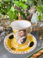 Ekskluzīva Porcelāna Krūzīte un Šķīvītis ar Napoleona Portretu — Ampīra stilā, (antique porcelain cup with napoleon portrait — Empire Style) (3145) - Image 7