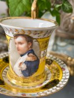 Ekskluzīva Porcelāna Krūzīte un Šķīvītis ar Napoleona Portretu — Ampīra stilā, (antique porcelain cup with napoleon portrait — Empire Style) (3145) - Image 4