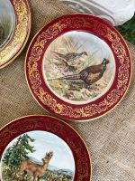 "Limoges" porcelāna šķīvji ar medījumu motīviem ("Limoges" porcelain game plates with burgundy border) (3311) - Image 10
