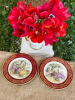 "Limoges" porcelāna šķīvji ar romantisku sižetu (Porcelain Plates) (3312) - Image 2