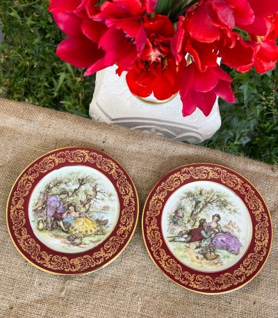 Limoges porcelænsfade med romantisk motiv (3312)