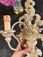 neliela izmēra bra sienas lampa 2 spuldzēm, krēmkrāsā, viegls pēc svara (7305) - Image 6