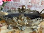 Jūgendstila bronzas kašpo / jardinière ar femme-fleur figūru un magoņu dekoru — Jūgendstils, Francija vai Beļģija, ap 1895.–1910. Jūgendstila/Art Nuoveau Trauks Ziediem, Vidēja Izmēra (5395) - Image 8
