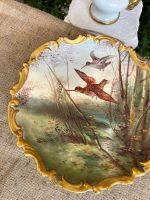 Porcelāna "Limoge" Šķīvis ar Putnu un Zelta Krāsas Detalizāciju (3205) - Image 4