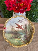 Porcelāna "Limoge" Šķīvis ar Putnu un Zelta Krāsas Detalizāciju (3205) - Image 2