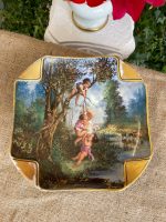 Porcelāna Šķīvis ar Eņģeļiem un Zelta Krāsas Detalizāciju (3206) - Image 2