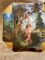 Porcelāna Šķīvis ar Eņģeļiem un Zelta Krāsas Detalizāciju (3206) - Image 6