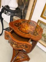 Art deco stila galdiņi ar atvilktni, puķu galdiņi, naktsskapīši, vidēja izmēra, pieejami 2 galdiņi (6062) - Bilde 14