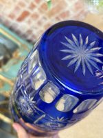 Tumši zila / zelta kristāla vāze (Cobalt Blue Crystal Vase) (5678), pieejamas 2gab - Image 13