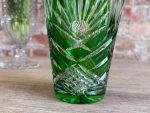 Zaļa kristāla vāze klasiskā stilā (Green Cut Crystal Vase) (5685) - Image 5