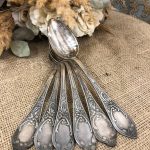 Tableware, 6 large spoons. Alpaca Kursa. (855)