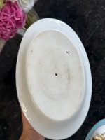 porcelāna terīne ar vāku, maza izmēra, baltā/gaiši zilā/zelta krāsā (7253) - Image 16