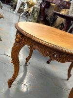 Apaļš, Koka, Kafijas Galds ar Enģeļiem (4284) - Image 7