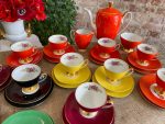Krāsaina "Chodzież" porcelāna kafijas/tējas servīze (Colorful "Chodzież" porcelain tea and coffee set) (3289) - Image 2
