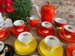Krāsaina "Chodzież" porcelāna kafijas/tējas servīze (Colorful "Chodzież" porcelain tea and coffee set) (3289) - Image 10