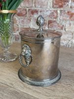 Antīka stila sudrabots ledus trauks ar vāku un lauvas galvām — AlpaDur (antique silver lion head ice bucket with lid) (5681) - Image 2
