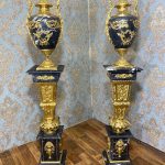 marble columns urns with gilt bronze ormolu mounts