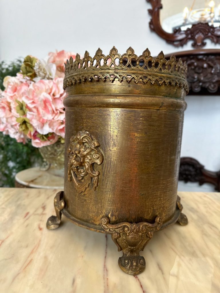 antique brass lion paw champagne ice bucket