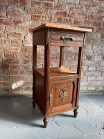 Bedside Cabinet, Small Chest of Drawers with Marble Top and Bronze Details (1119) - Image 2