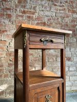 Bedside Cabinet, Small Chest of Drawers with Marble Top and Bronze Details (1119) - Image 5