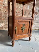 Bedside Cabinet, Small Chest of Drawers with Marble Top and Bronze Details (1119) - Image 4