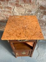 Bedside Cabinet, Small Chest of Drawers with Marble Top and Bronze Details (1119) - Image 13