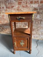 Bedside Cabinet, Small Chest of Drawers with Marble Top and Bronze Details (1119) - Image 10