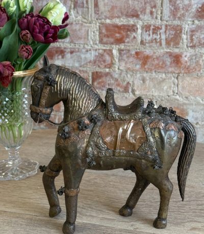 Hestefigur, kobber- og bronzeindfattet, lille størrelse (5671)