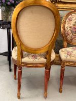 Grezni zeltīti salona krēsli ar pastorālu gobelēna apdari — Luija XVI stilā, (Antique gilded chairs with pastoral tapestry) (6178) - Image 19