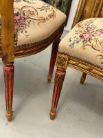 Grezni zeltīti salona krēsli ar pastorālu gobelēna apdari — Luija XVI stilā, (Antique gilded chairs with pastoral tapestry) (6178) - Image 22
