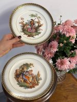 2gab "Limoge" Porcelāna Šķīvji, Neliela Izmēra (5172)