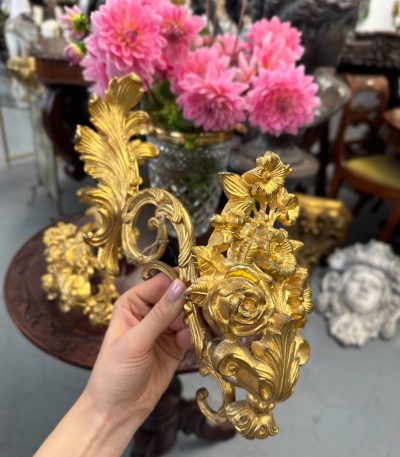 Meget store, luksuriøse gardindekorationer, kroge, 5 stk. (4356)