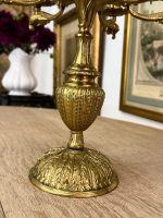 Grezns Bronzas Kandelabrs deviņām Svecēm ar Ķeruba Figūru — Baroka stilā, (bronze cherub candelabra for nine candles) (6080) - Image 14