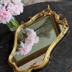 spogulis zelta krāsā, vidēja izmēra, vidēji smags (7045)