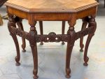 Wooden table with fine detailing, 8 table legs, medium size (3912) - Image 5