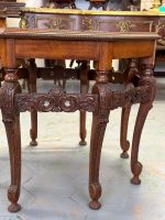 Wooden table with fine detailing, 8 table legs, medium size (3912) - Image 6