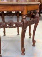 Wooden table with fine detailing, 8 table legs, medium size (3912) - Image 7