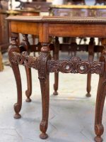 Wooden table with fine detailing, 8 table legs, medium size (3912) - Image 8