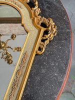 Zeltīts sienas spogulis ar ziedu motīviem — Neorokoko stilā (Gilt Neo-Rococo Wall Mirror with Floral Motifs) (7048) - Image 9