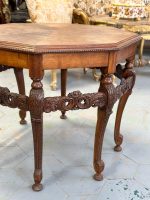 Wooden table with fine detailing, 8 table legs, medium size (3912) - Image 13