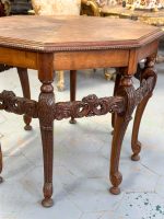 Wooden table with fine detailing, 8 table legs, medium size (3912) - Image 19