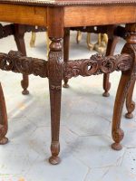 Wooden table with fine detailing, 8 table legs, medium size (3912) - Image 22