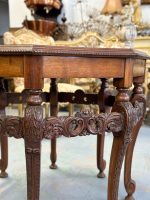 Wooden table with fine detailing, 8 table legs, medium size (3912) - Image 23