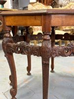 Wooden table with fine detailing, 8 table legs, medium size (3912) - Image 24