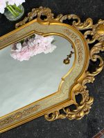 Zeltīts sienas spogulis ar ziedu motīviem — Neorokoko stilā (Gilt Neo-Rococo Wall Mirror with Floral Motifs) (7048) - Image 3